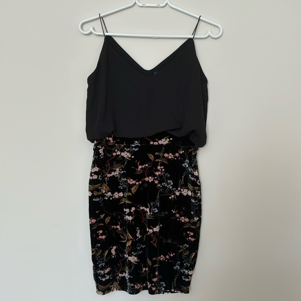 Black floral dress